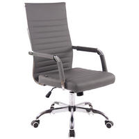 BÜROSTUHL Amadeus, Kunstleder Grau - Grau, Textil/Metall (51/106/63cm) - TPFLiving