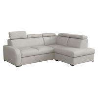 ECKSOFA Oslo 2rRLXp, Seite: Rechts 2R+R+LXP - Silberfarben/Creme, Holz/Textil (250/200cm) - MIRJAN24
