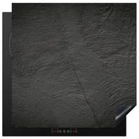 HERDABDECKPLATTE Beton - Schwarz - Industriell Induktionsmatte 78x78 cm - Anthrazit, Kunststoff (78/78/0.2cm) - MuchoWow