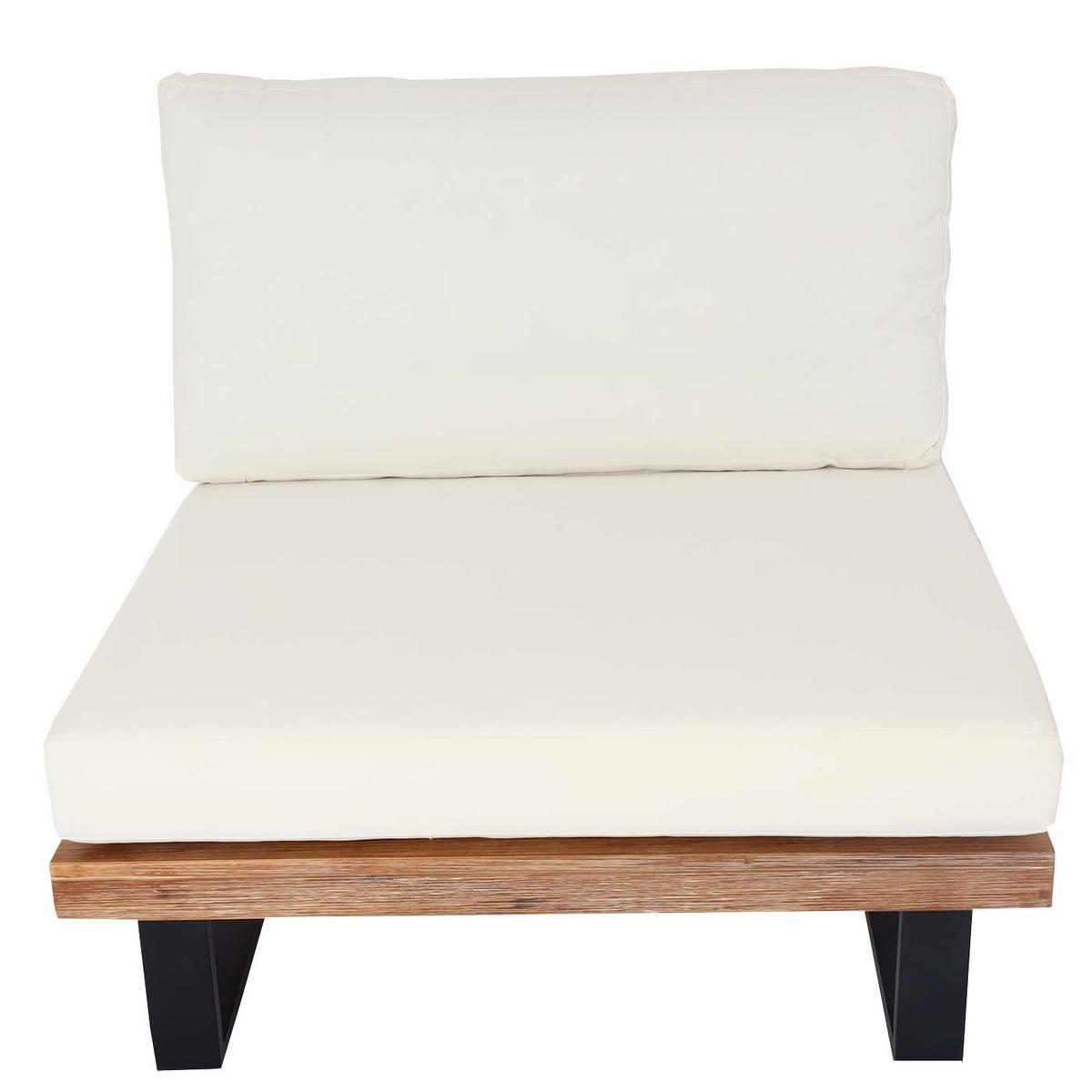 LOUNGE-SESSEL Schwarz, Braun, Cremeweiß - Schwarz/Braun, Holz (82/75/82cm) - MCW
