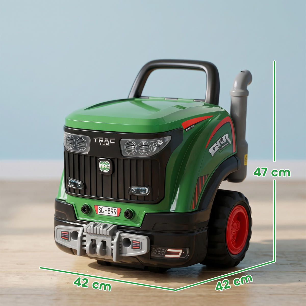 KINDER-MOTORSPIELZEUG Kunststoff Grün - Grün, Kunststoff (42/47/42cm) - AIYAPLAY