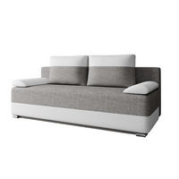 SCHLAFSOFA Atlanta - Grau + Weiß - Weiß/Grau, Holz (200/90/96cm) - Möblo