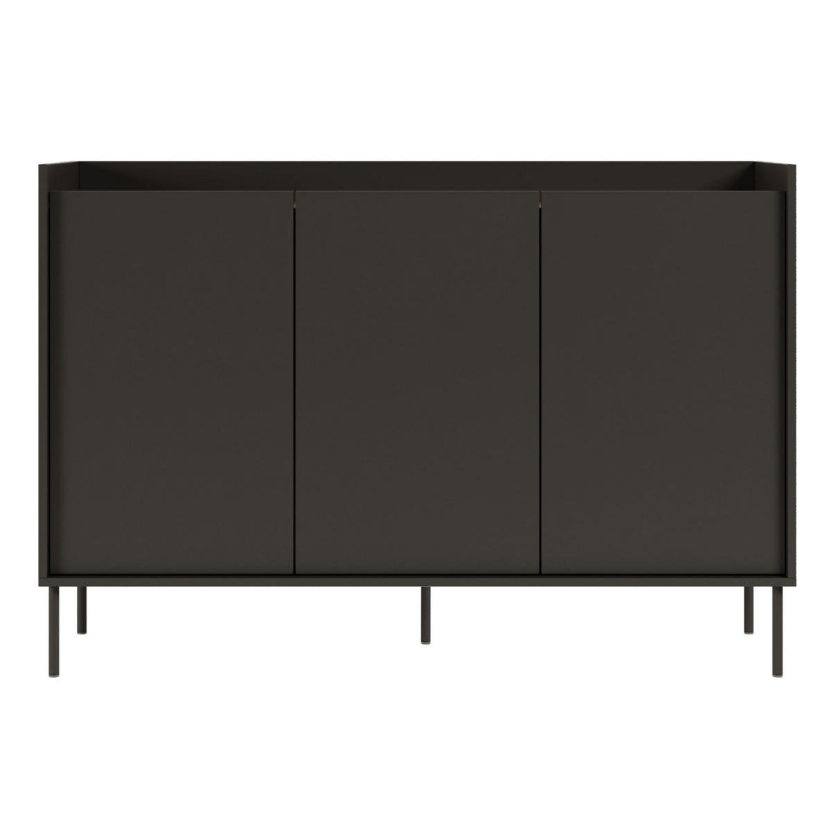 SIDEBOARD Tovi Schwarz / Holzoptik Nussbaum 140 cm - Schwarz, Holzwerkstoff/Metall (139.8/95.5/36.4cm) - Selsey