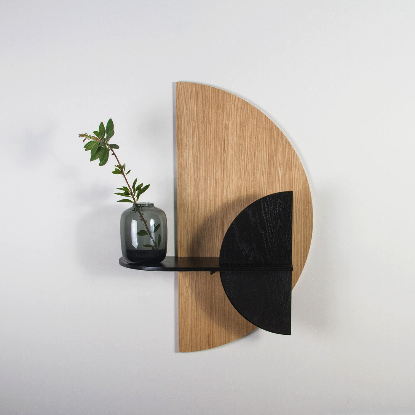 NACHTSTAND ALBA mit verstecktem Aufbewahrungshalbkreis - Eichefarben, Holz (60/55/45cm) - Woodendot