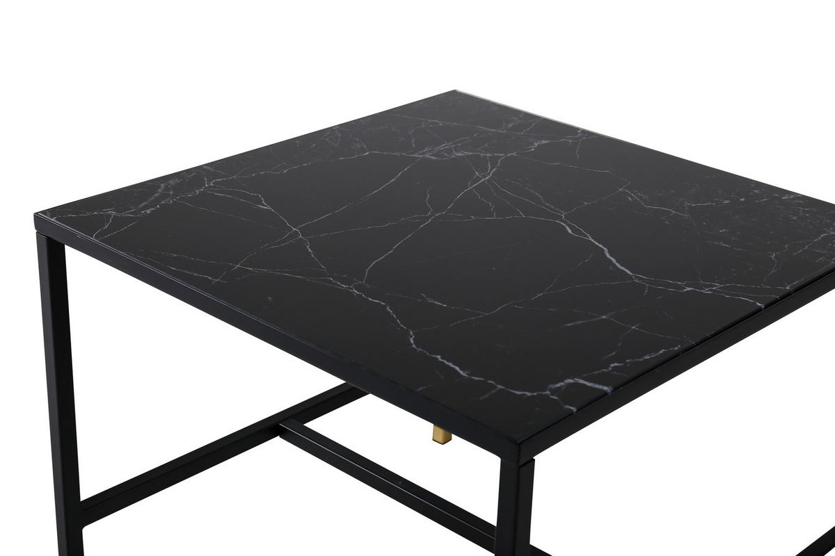 COUCHTISCH 60x60 cm - Schwarz, Holzwerkstoff (60/60/48cm) - ebuy24
