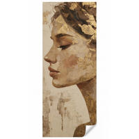 TAPETE - Frau - Gold - Abstrakt - Textur - 120x280 cm - Goldfarben, Papier (120/280cm) - OnlyWow