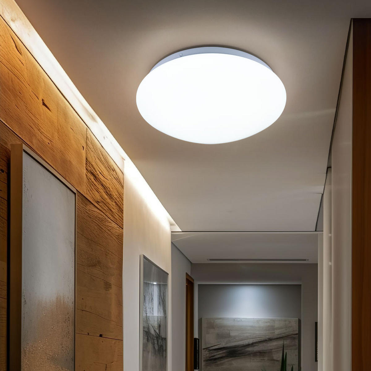 LED DECKENLEUCHTE Metall Weiß 2er Set - Weiß, Metall (25/8/9.2cm)