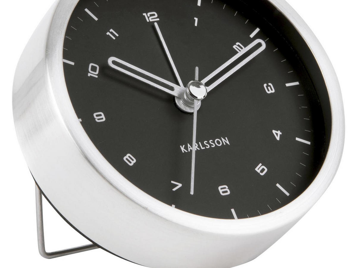 WECKER Weiß 9/9 cm - Weiß, Metall (9/9/3cm) - KUNSTLOFT