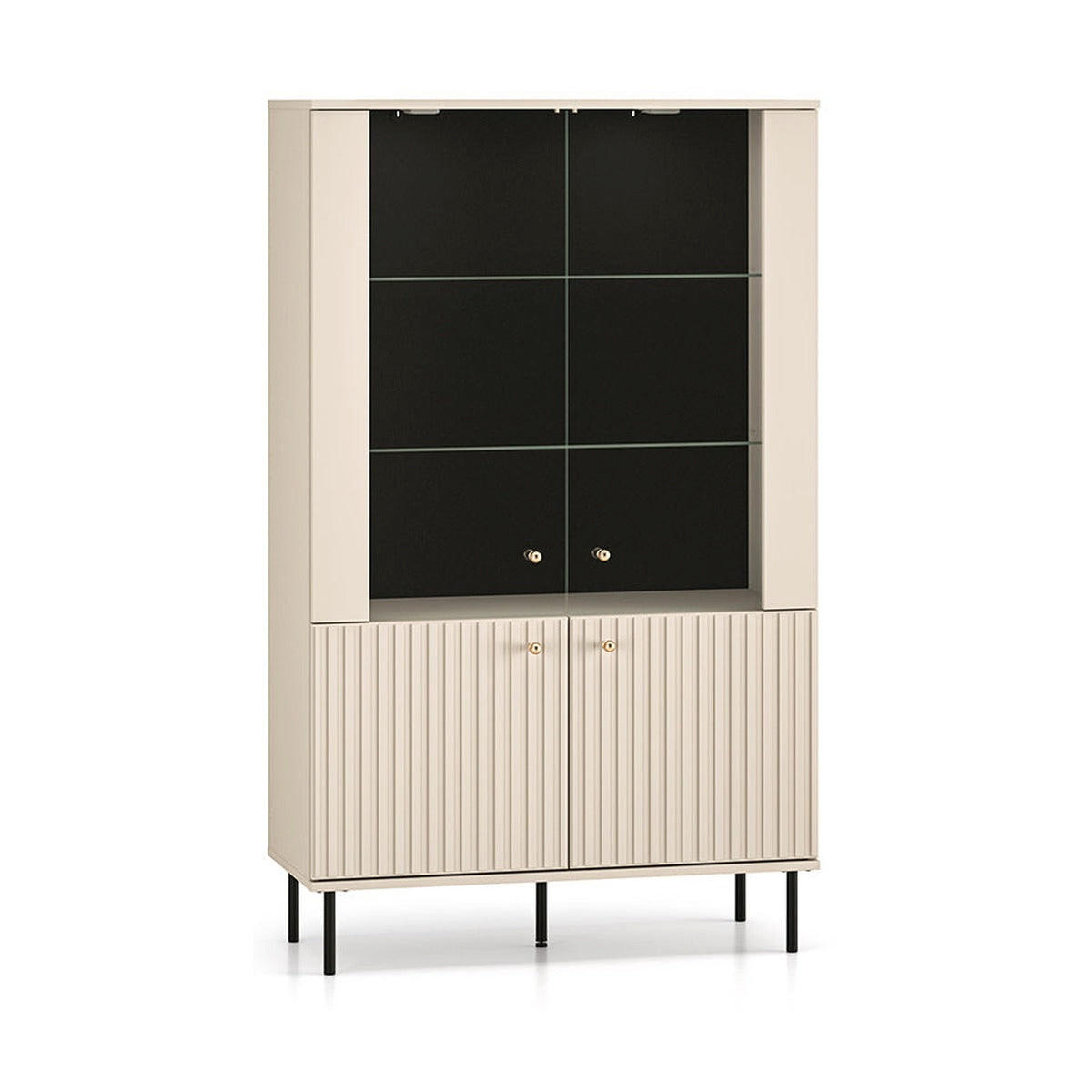 VITRINE – 92 cm – Sophie – Kaschmir - Kaschmir, Holzwerkstoff (92/151/40cm) - hi-markt