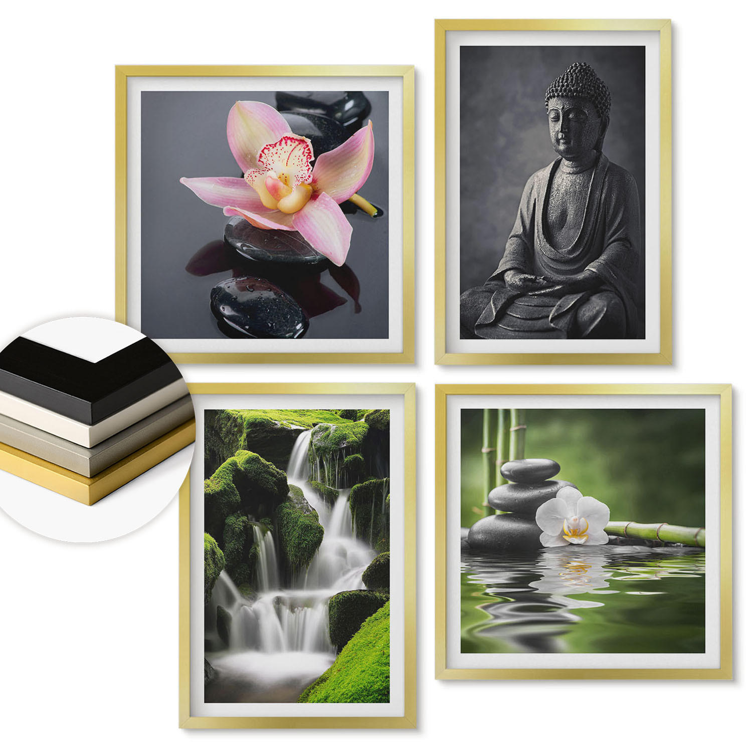 ArtPrintCave Wandbilder Gold 50x50 cm