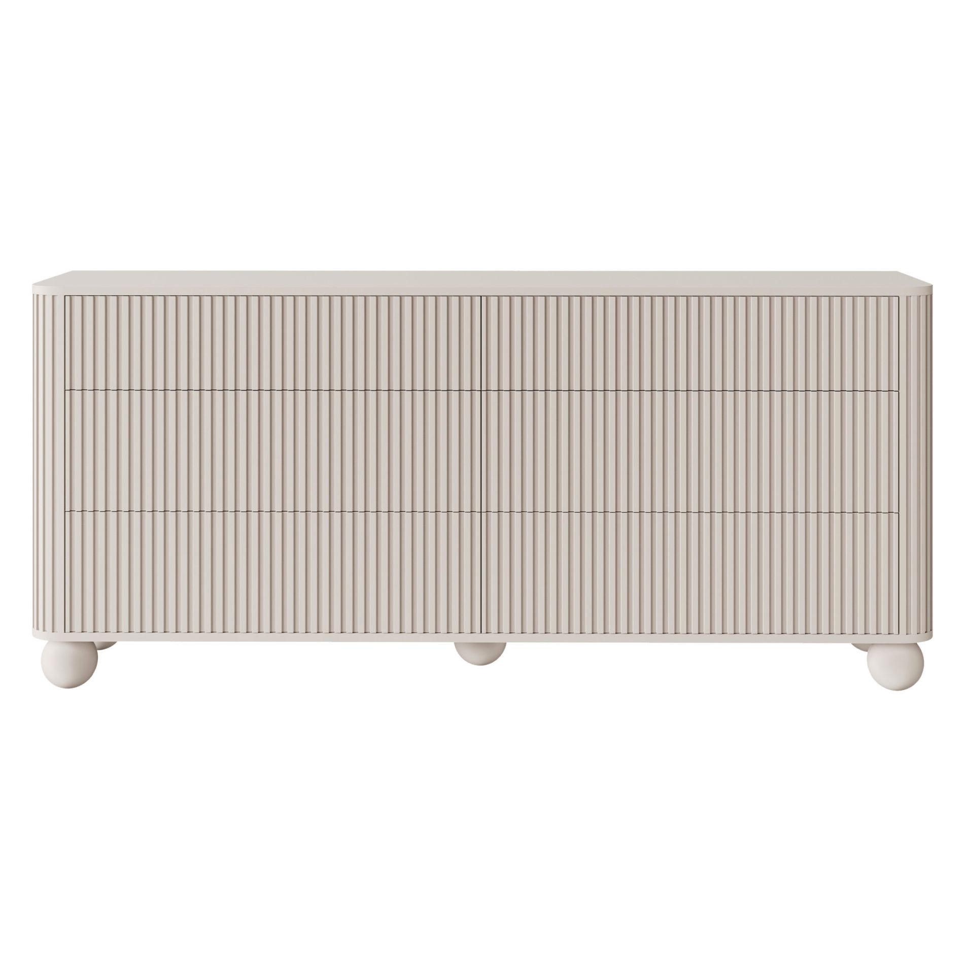 KOMMODE Arvello Greige 168 cm - Taupe, Holz/Holzwerkstoff (168/83.8/38cm) - Selsey