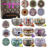 DUFTKERZEN Set 9-teilig Sojawachs 2.5 OZ - Multicolor, Paraffin (4cm)