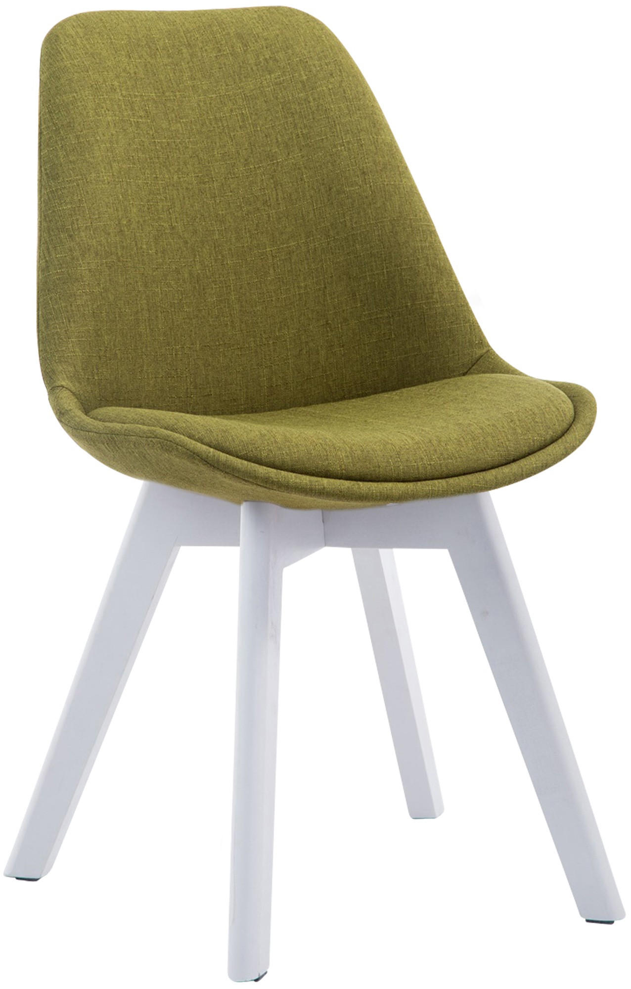 STUHL Stoff Grün - Weiß/Grün, Holz/Textil (48/84/55cm) - CLP