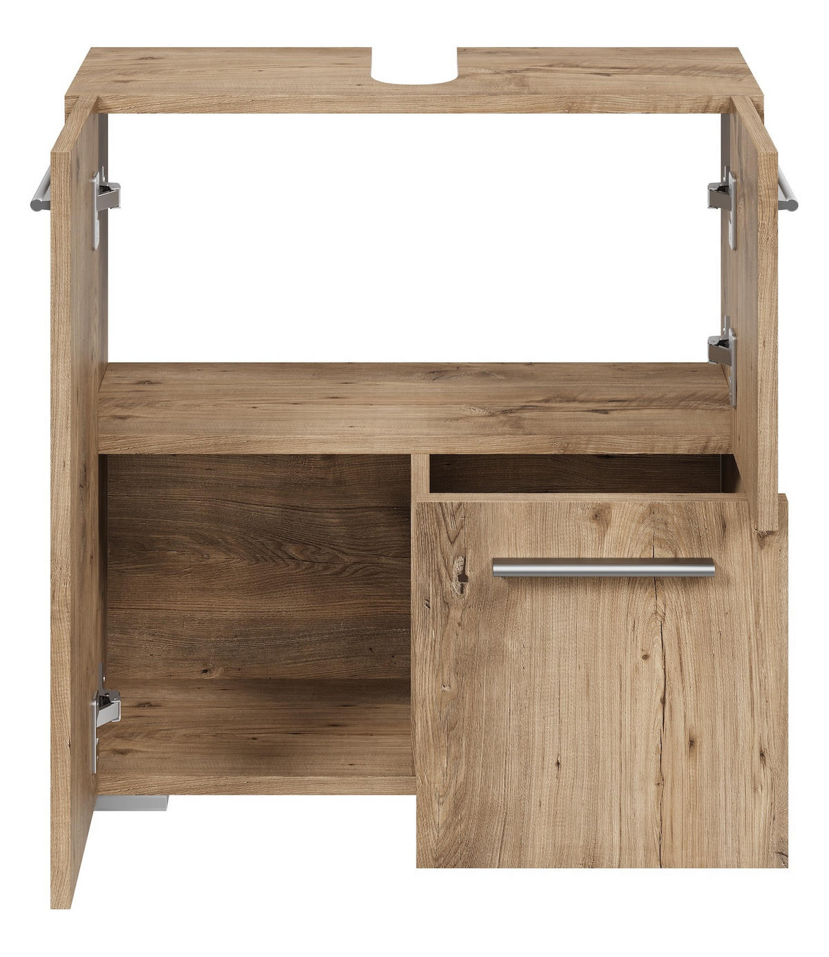 WASCHBECKENUNTERSCHRANK Mars Kastanien Eiche - 60 x 30 x 60 cm - Kastanienfarben/Eichefarben, Holz (60/60/30cm) - Badplaats