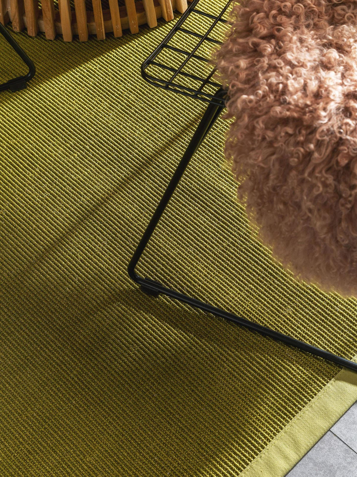 TEPPICH Sisal Sana Grün - Grün, Naturmaterialien (80/1cm) - KUNSTLOFT