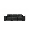 GARTENSOFA MALIBU 3 Sitzer Stoff Odyssey Schwarz - Schwarz, Holz (245/73/88cm) - Kaiser Möbel