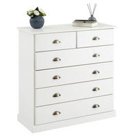 KOMMODE PARIS - Weiß, Holz (91/95/39cm) - IDIMEX