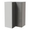 ECKHÄNGESCHRANK Essen W14/60 Grau Hochglanz / Weiß Matt 60 / 60 / 96cm - Weiß/Grau, Holz/Holzwerkstoff (60/96/60cm) - Feldmann-Wohnen