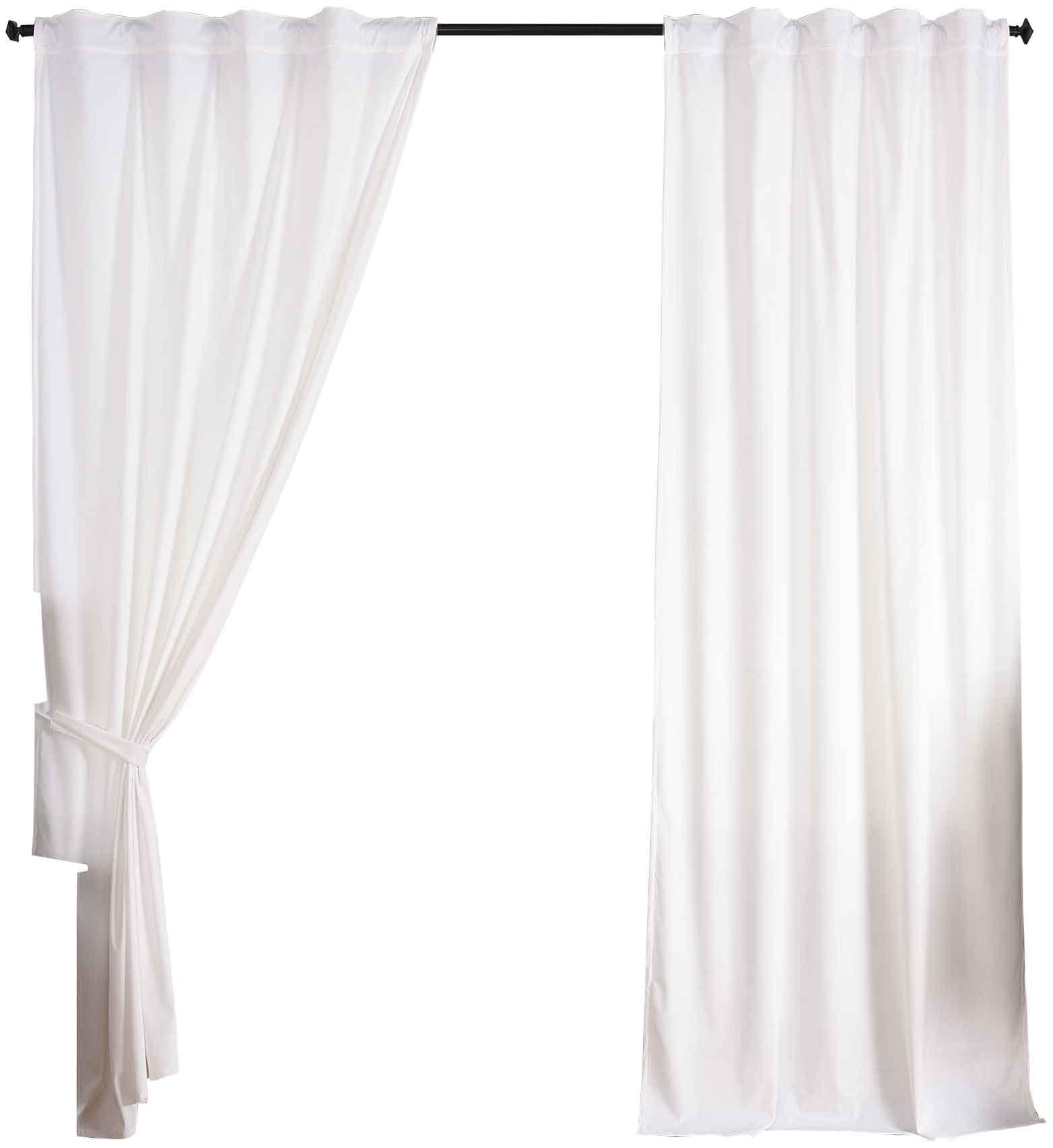 VORHANG 2ER SET MILANO HxB 235x135 cm Weiß - Weiß, Textil (135/235cm) - Gardinenbox