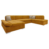 ECKSOFA Bergen, Seite: Links - Silberfarben/Bronzefarben, Holz/Textil (345/76/205cm) - MIRJAN24