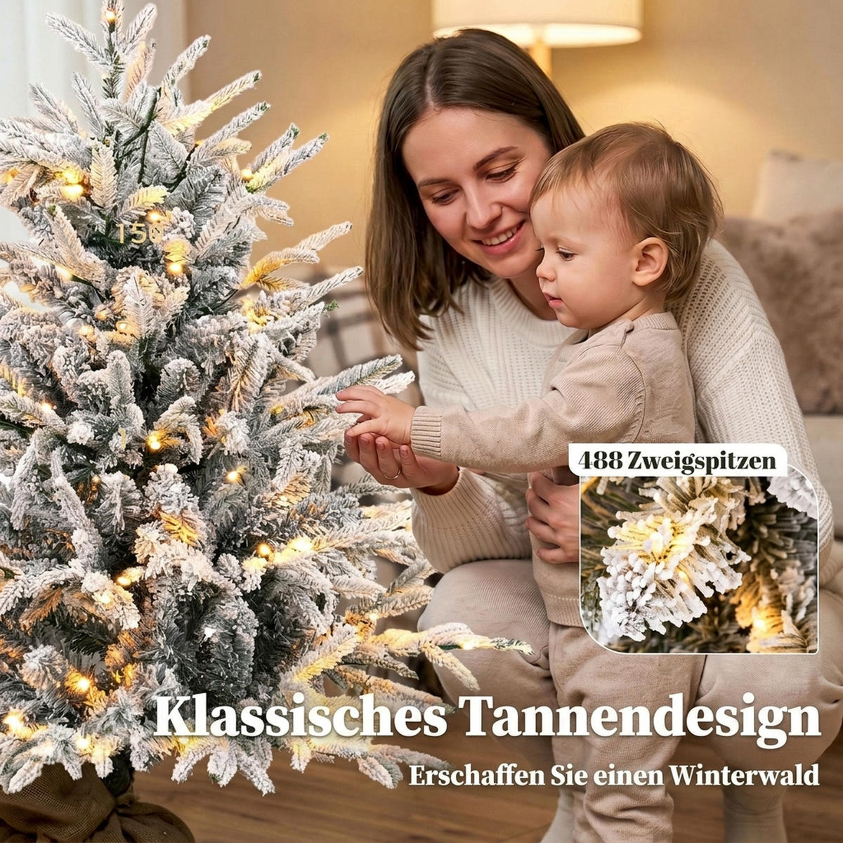 WEIHNACHTSBAUM PE PVC Grün - Grün, Kunststoff (90cm) - HOMCOM