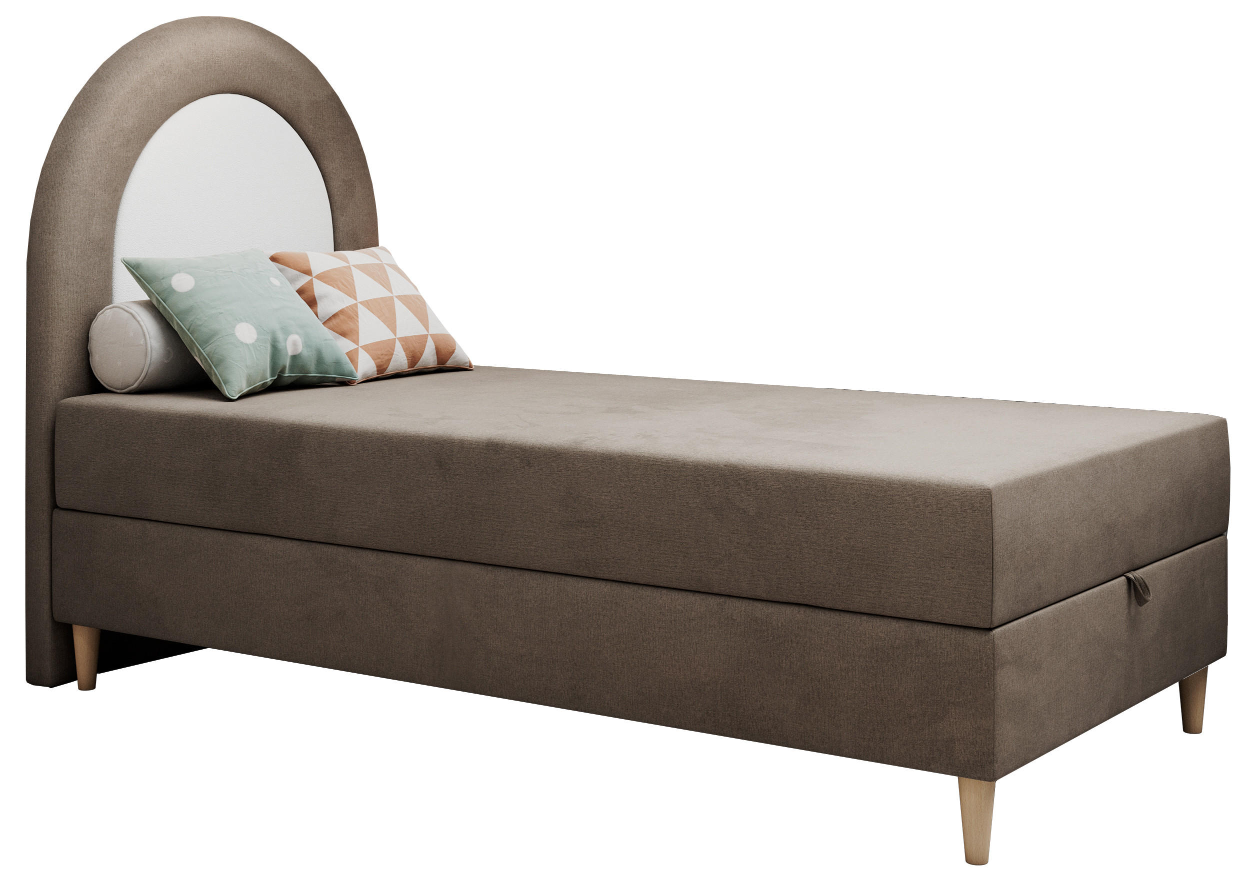 BOXBETT NEST 90/180 Braun Velvet hydrophob - H3 - Braun, Holz/Textil (90/180cm) - MKS