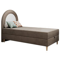 BOXBETT NEST 90/180 Braun Velvet hydrophob - H3 - Braun, Holz/Textil (90/180cm) - MKS