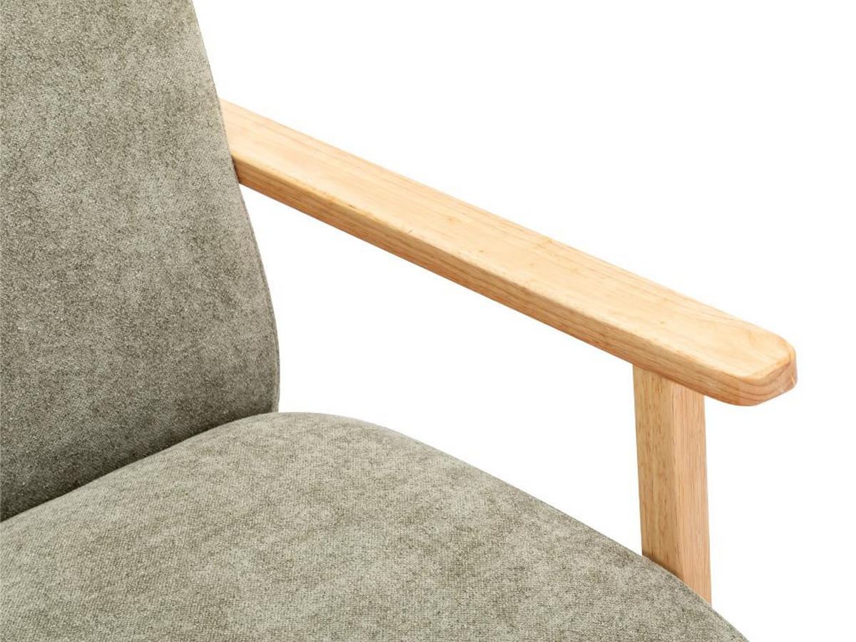 SESSEL - Stoff & Holz - Grün - JULOMO - Grün, Textil (82/81/70cm) - Vente-Unique