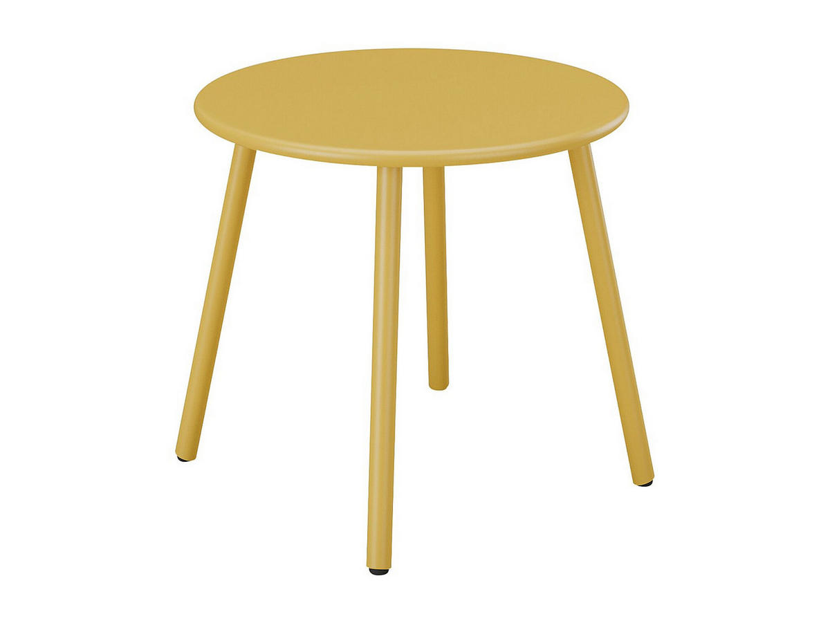 GARTEN-BEISTELLTISCH - Metall - Senfgelb - MIRMANDE von MYLIA - Gelb, Metall (50/50/44.5cm) - Vente-Unique