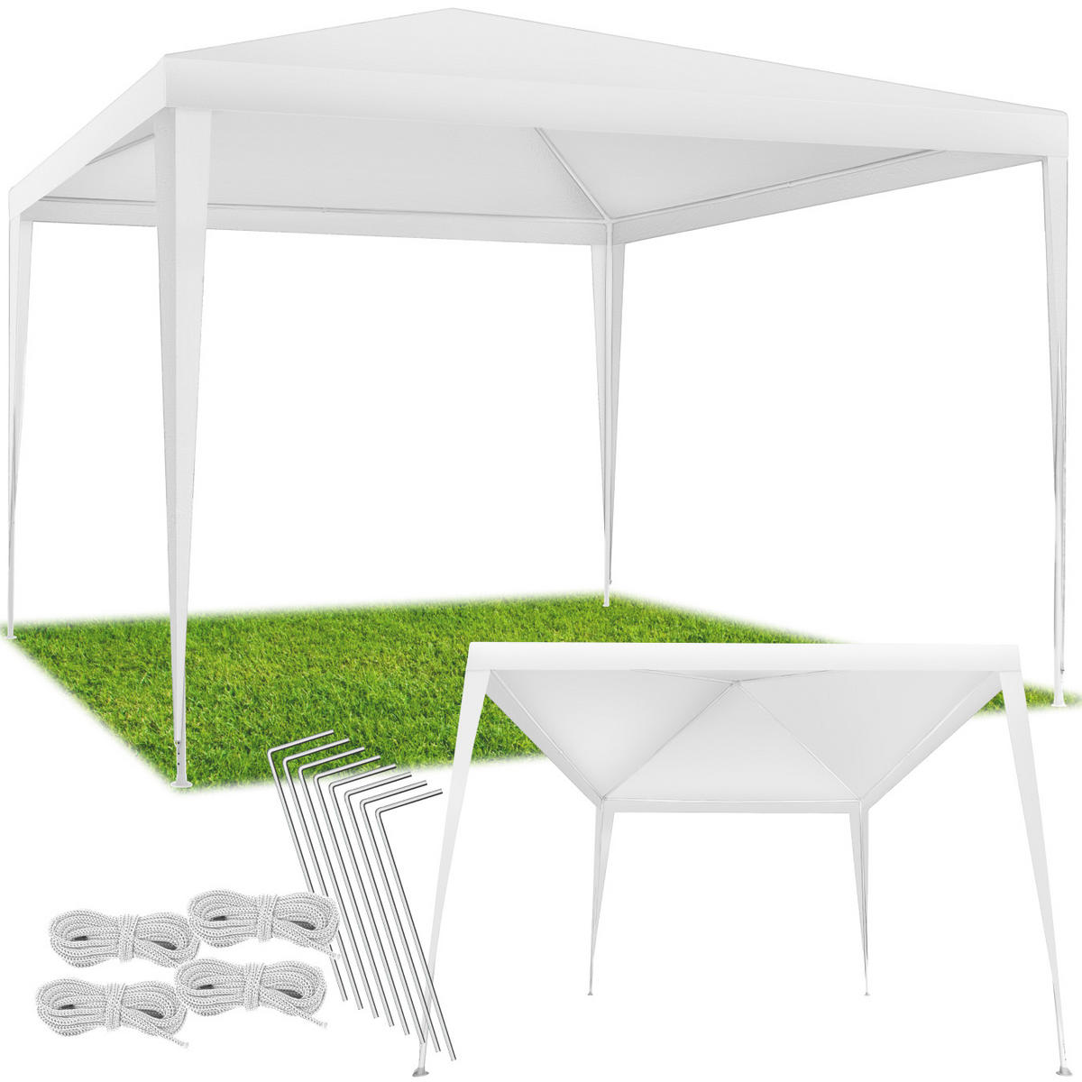 PAVILLON Farah,wasserdicht,weiß - Weiß, Kunststoff (300/250/300cm) - tectake