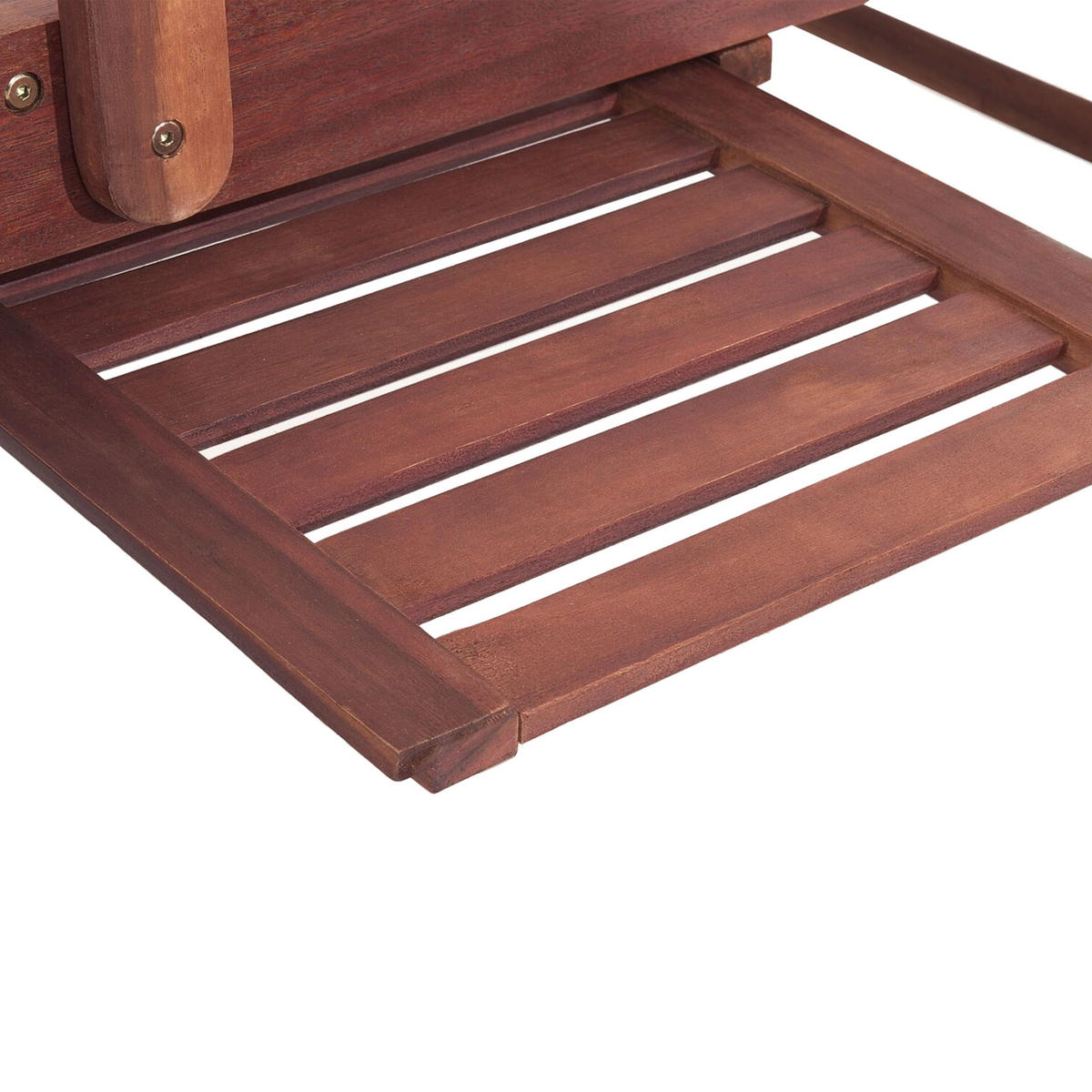 GARTENLIEGE mit Auflage dunkelbraun Toscana - Dunkelbraun, Holz (200/75/64cm) - Beliani