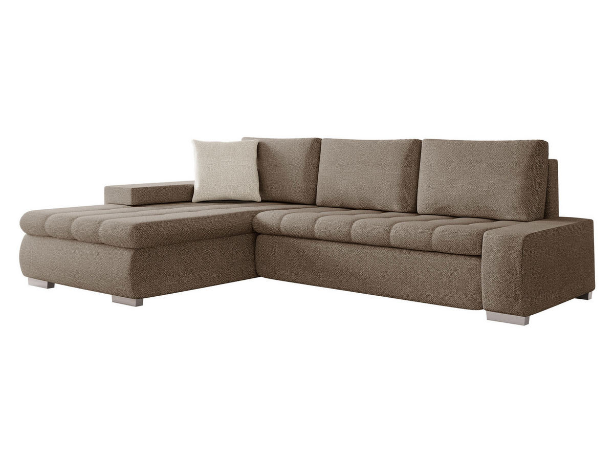 ECKSOFA Orkan Mini Premium - Hellbraun, Holz/Textil (265/185cm) - MIRJAN24