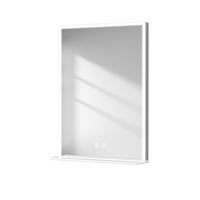 BADSPIEGEL mit Beleuchtung mit Ablage 70/50 cm - Weiß, Glas (50/3.5/70cm) - EMKE
