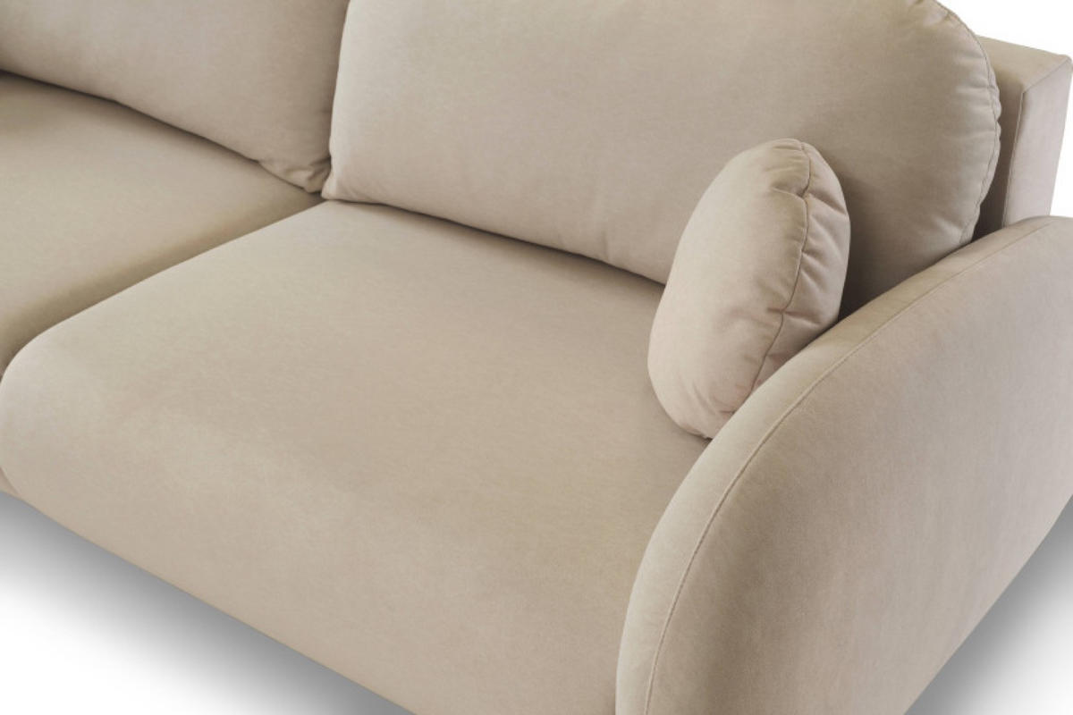 SOFA Beige SOFTI Mit Schlaffunktion - Beige, Textil (232/95/109cm) - Sepro Meble