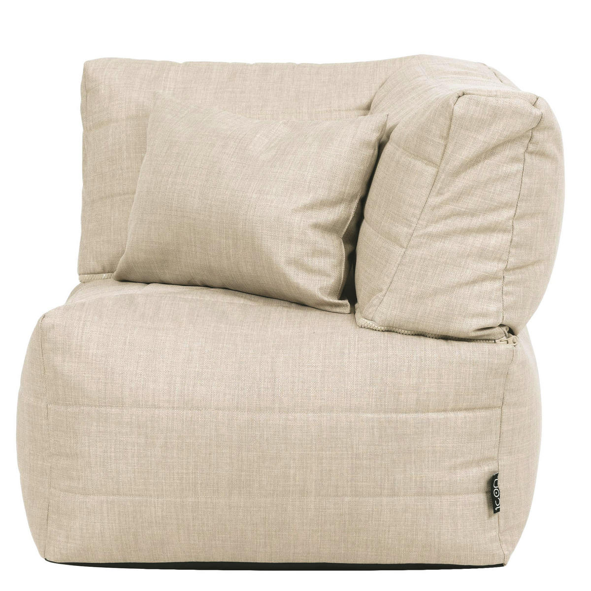 SITZSACK-ECKSOFA Noa modular Outdoor - Beige, Textil (78/70/78cm) - icon