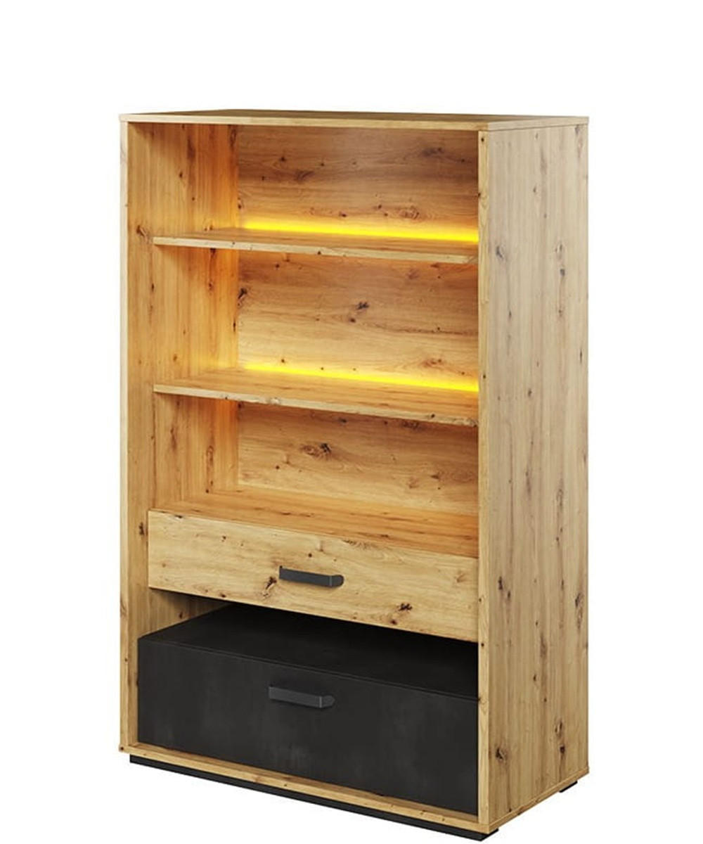 Meblini Regal Eiche Artisan 90x138x42 cm