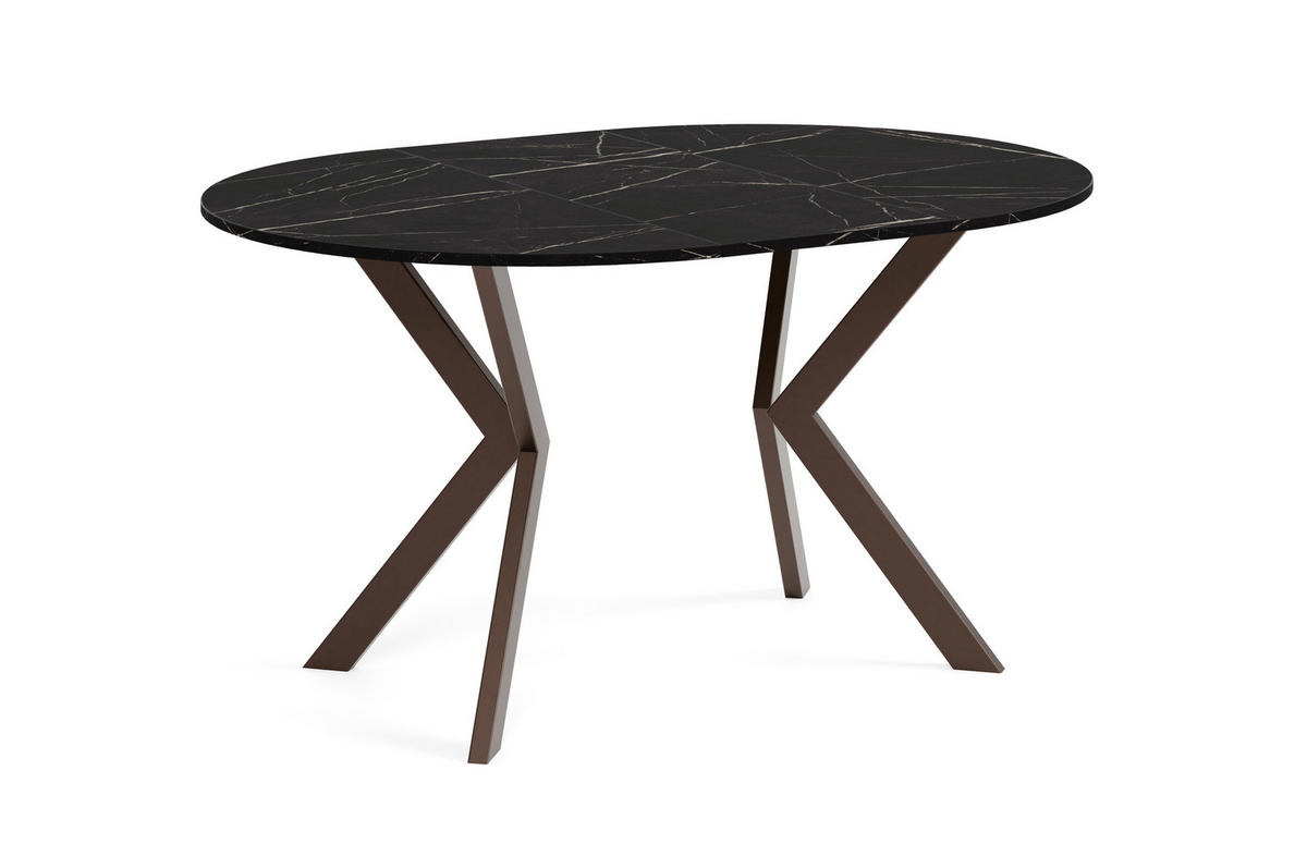 ESSTISCH EVO - Multicolor/Schwarz, Holzwerkstoff/Metall (90/90/76cm) - Meblini