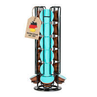 KAFFEE-KAPSELHALTER kompatibel mit Dolce Gusto Kapseln (24 Stück) - Schwarz, Metall (13.5/33/13.5cm) - Intirilife