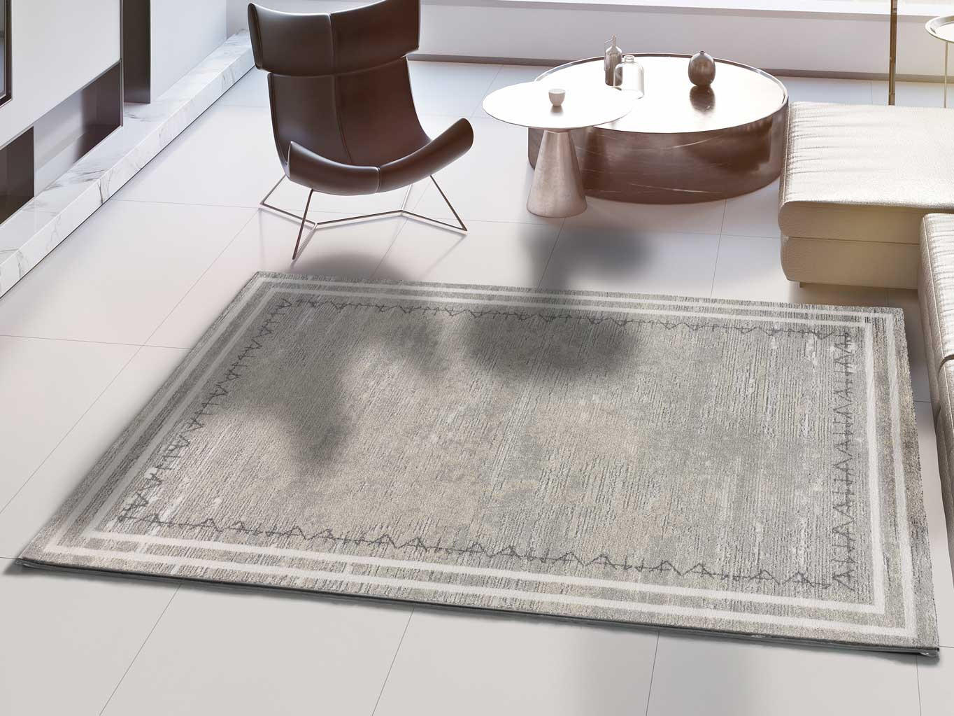 Thumbnail - Atticgo Webteppich, Silber, Textil, Abstrakt, Rechteckig, 80x150 cm, Oeko-Tex® Standard 100, für Fußbodenheizung geeigne...