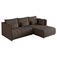 ECKSOFA CLEO mit Schlaffunktion und Bettkasten Dunkelbraun - Dunkelbraun, Holzwerkstoff/Kunststoff (245/180cm) - Idohome