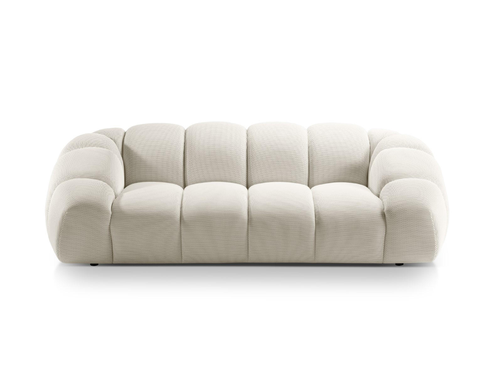 SOFA Diana aus 3D-Stoff leichtes beige 3 Sitzplätze - Creme, Textil (114/72/234cm) - Micadoni
