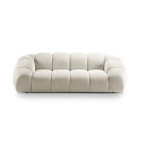 SOFA Diana aus 3D-Stoff leichtes beige 3 Sitzplätze - Creme, Textil (114/72/234cm) - Micadoni