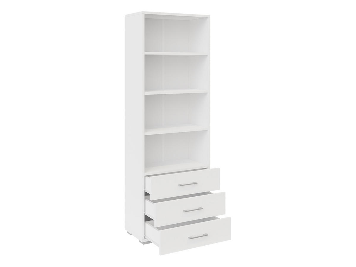 BÜCHERREGAL Gimren 3SZ - Hellgrau/Weiß, Holzwerkstoff/Kunststoff (63/190/35cm) - MIRJAN24