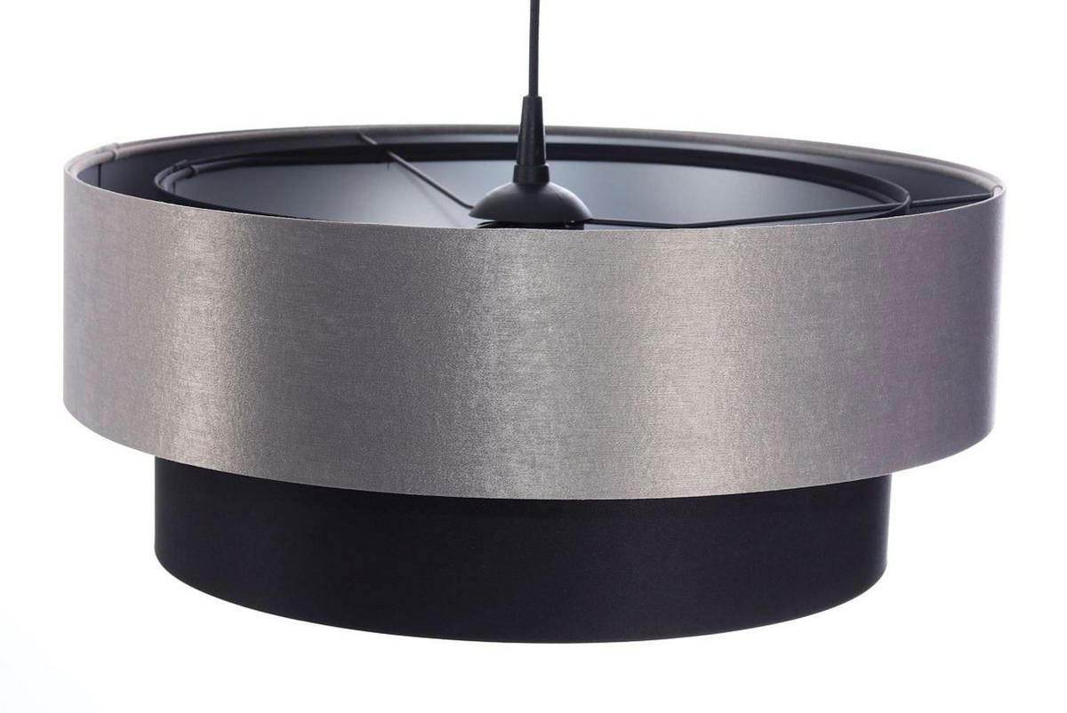 HÄNGELEUCHTE Grau 40/20 cm - Schwarz/Grau, Kunststoff (40/1/20cm) - ONZENO