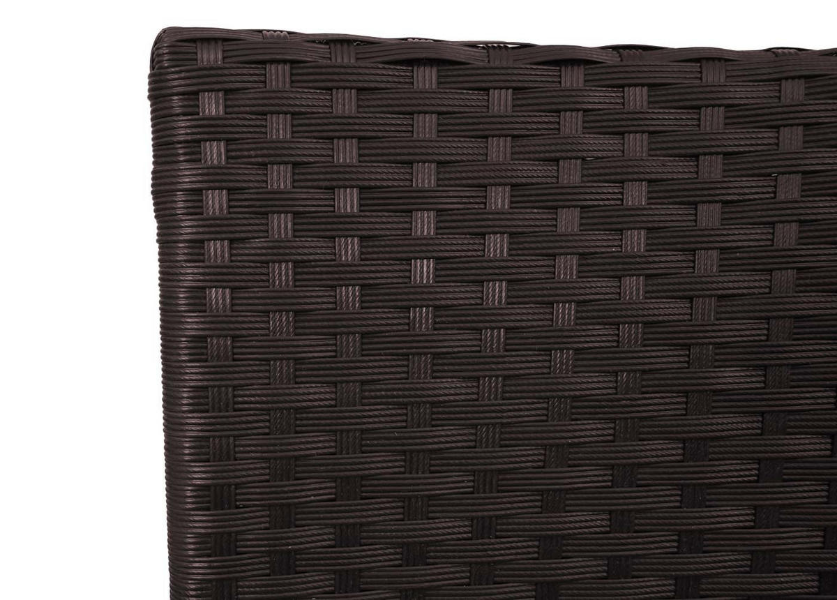 GARTENBANK mit Tisch Braun Kissen Creme - Braun, Metall (132/84/55cm) - PROREGAL