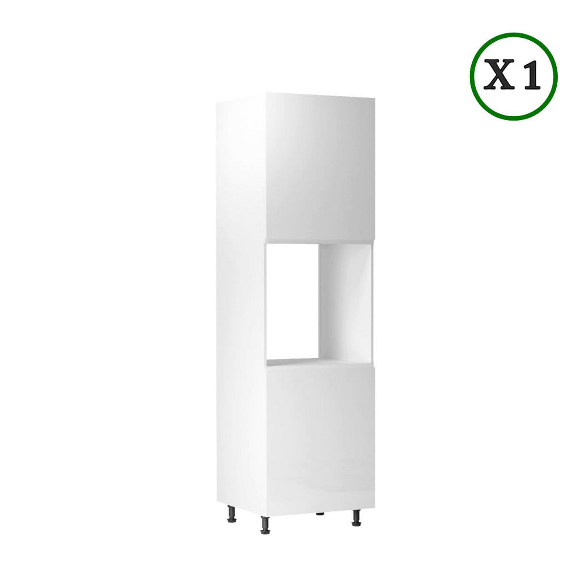ECKKÜCHE – 250 cm – K67-G250 – Velmora – Weiß Hochglanz – ohne E-Geräte - Weiß Hochglanz, Holzwerkstoff (250/212/270cm) - ROYAL24_MARKT