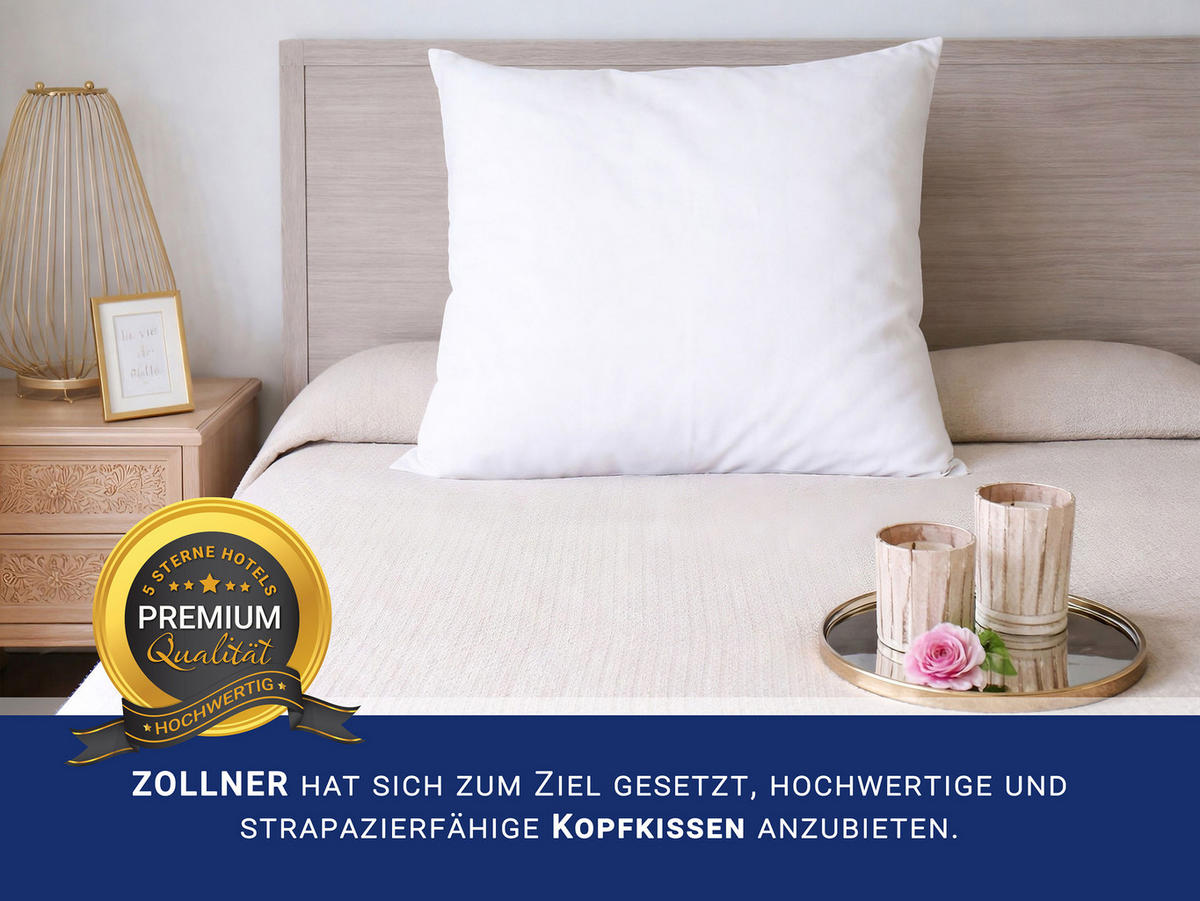 KISSEN, 80x80 cm, 65% Polyester, 35% Baumwolle, Weiß - Weiß, Textil (80/80cm) - Zollner