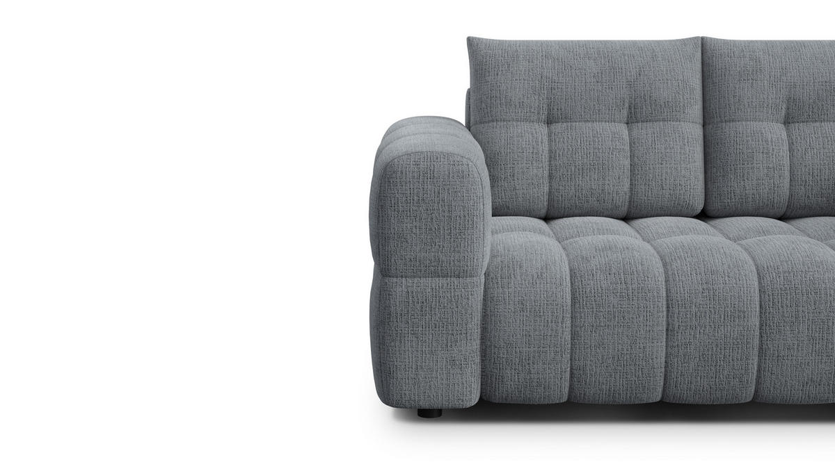 SOFA CLOUDI 2-Sitzer, dunkelgrau - Dunkelgrau/Schwarz, Holz/Textil (181/89/104cm) - Courtois Laville