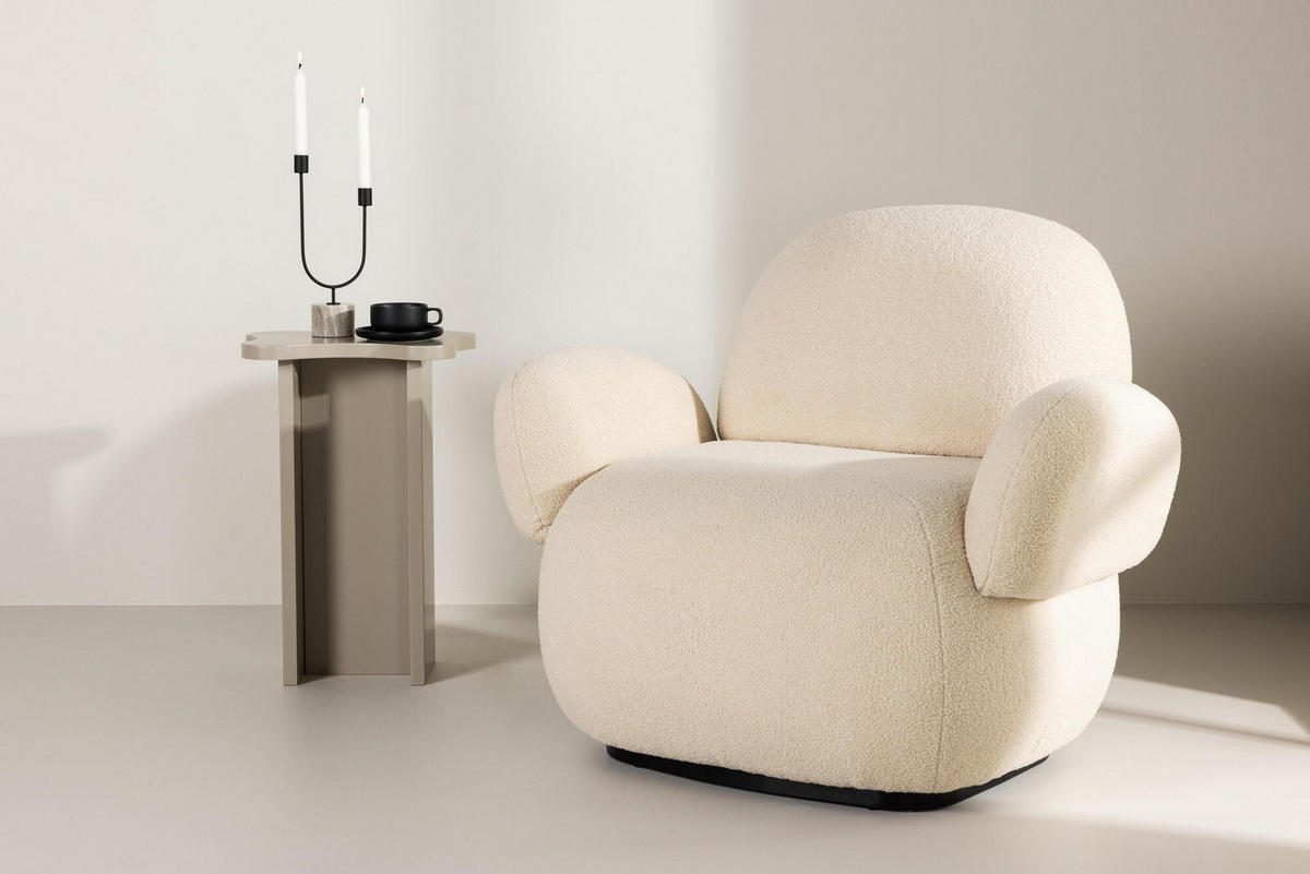 SESSEL SEVILLA Beige 105x84x87 cm - Beige, Textil (105/87/84cm) - FURNLUX