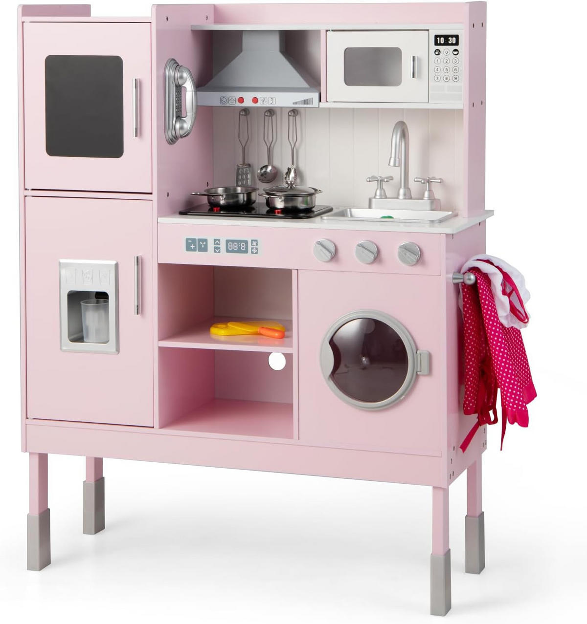 KOCH Spielset Für Kinder Pink - Pink, Holz (29/103/83cm) - COSTWAY